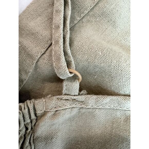 New Look Linen Blend Strappy Midi Dress Neutral Beige Buttons - Size XL - Picture 8 of 11